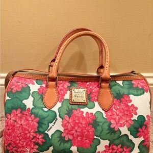 Dooney & Bourke Pink and Green Floral Satchel